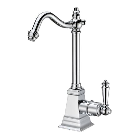Whitehaus Point Of Use Cold Water Drinking Faucet W/ Traditional Swvl Spout, Chrm WHFH-C2011-C